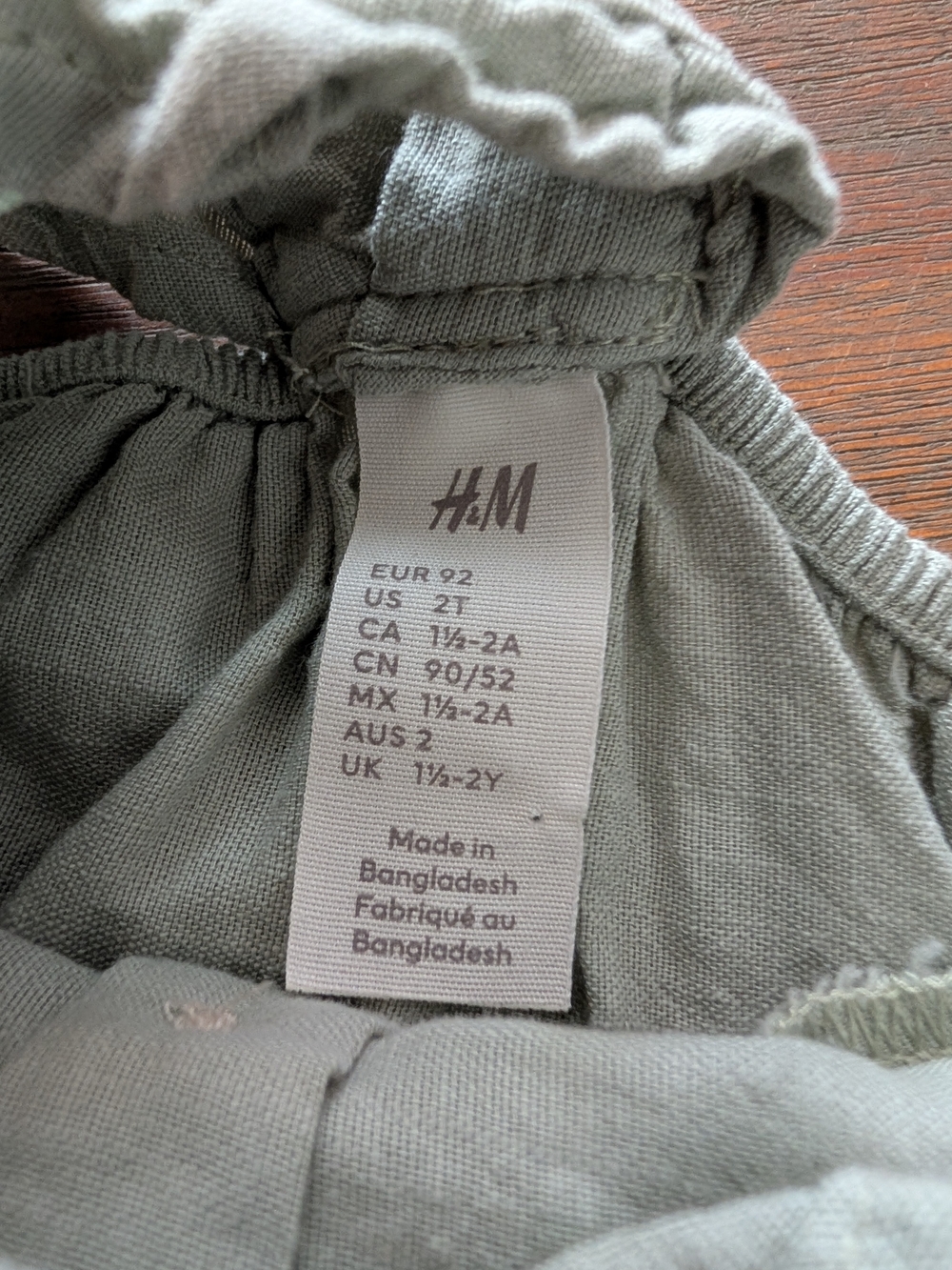 H&M Sage Green Ruffle Strap Button-Front Dress - Picture 3 of 3